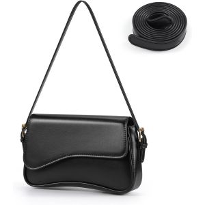 RFCBC-Sac à bandoulière pour femme, sac à main en cuir synthétique avec 2 sangles réglables et fermeture éclair, sac à main tendance Y2K - Neuf