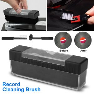 Ensemble de brosses de nettoyage de disque vinyle 3 en 1, Kit d'outils de nettoyage de velours avec stylet - Neuf