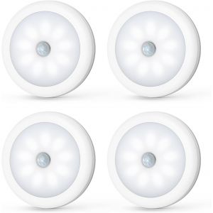 Veilleuse Led Rechargeable, Lampe Détecteur De Mouvement Avec 3 Modes D'éclairage, Lampe Nuit Automatique, Lampe De Placard, Auto On/Off, Éclairage Led Pour Couloir, Chambre, Escalier, 2pcs - Neuf
