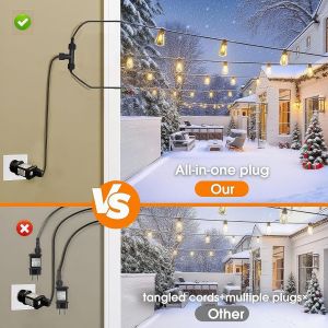 Tianyi-Connecteur Pour Guirlande Exterieure, Connecteur Electrique Ip65 &Eacute;tanche Pour Led Lumi&egrave;res De No&euml;l, 2 Broches Adaptateur Pour Guirlande Lumineuse, Rideau Lumineux, Lumi&egrave;re Ext&eacute;rieure - Neuf