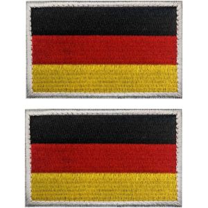 Lot De 2 Patchs Militaires - 8 X 5 Cm - Drapeau De Zéro Pour Coudre Un Sac À Dos, Veste, Veste Militaire, Tactique Airsoft, 2 Patchs Brodés Pour Les Vêtements Des Enfants (Allemagne) - Neuf