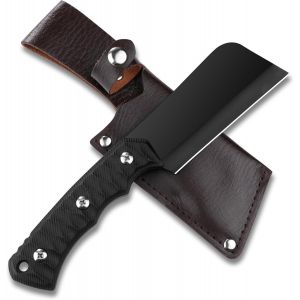 Couteau Bushcraft Noir Couteau De Survie Couteaux Randonnée Et Camping Multifoncitons Couteaux De Chasse - Neuf