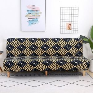 Etirer La Housse Du Canape Sans Accoudoirs, Universel, Pliable, Facile A Installer Et A Nettoyer, 3 Places, Motif En Zigzag - Neuf