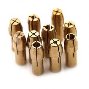 10Pcs Mini Mandrins de Perceuse Adaptateur 05mm-32mm Dremel Mini Mandrins de Perceuse Adaptateur de Mandrin Micro Pince En Laiton Pour Outil Rotatif Puissant - Neuf