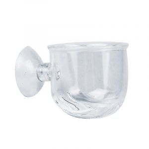 Aquarium Cône De Verre Feeder Ver Rouge Aquarium Plante Crevette Feeder Couture Cristal Poisson Alimentation Cup - Neuf