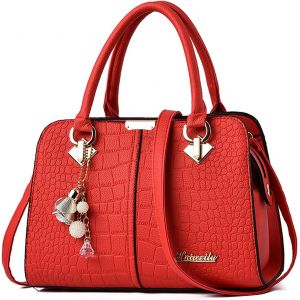 CAUC-El&iquest;&iquest;gant Sac &iquest;&iquest; Main Femme Sacs &iquest;&iquest; bandouli&iquest;&iquest;re Sacs &iquest;&iquest; Dos port&iquest;&iquest; Travers Voyage Sac Cabas Shopper Sacoches Messenger Besace Pochette Impermeable PU Cuir Vin Rouge B - Neuf