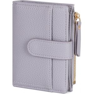 Portefeuille Femme Cuir, Porte Monnaie Femme Petit Portefeuilles Et Porte-Cartes Avec Fermeture Éclair Poche À Monnaie, Vert - Neuf