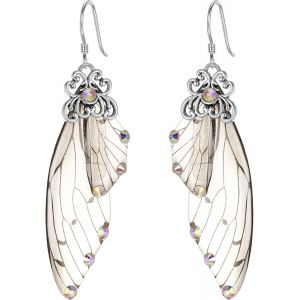 Kal-Boucles D'oreilles Suspendues Papillon Ailes Goutte Cristal Libellule Insecte Quotidien &Eacute;t&eacute; Pour Femme Multicolor - Neuf