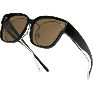 Kalanka-Surlunettes De Soleil Femme Homme, Lunettes De Soleil Polarisées Grandes Pour Lunettes De Vue Lunettes De Soleil À Enfiler Pour Conduite Sport Peche - Neuf