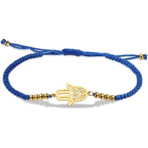 Kal-Main De Fatima Bracelet Pour Femmes Hommes Réglable À La Main Bracelet Tressé Coloré Corde Corde Avec Perles Bracelet Bonne Chance Bijoux Minimaliste - Neuf