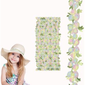 Chenquansarl-5 Yards/4.57 M&egrave;tres Fleurs Dentelle,Fleurs Galon Couture Dentelle Autocollante Ruban Vintage Bande De Dentelle,Pour Bricolage Couture Artisanat F&ecirc;te De Mariage D&eacute;cor Maison (Vert) - Neuf