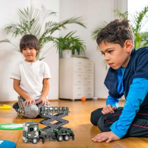 Jouets Armylift Toy Car, Diecast Small Military Car, Activearmy Lift Light And Sound Effects Gift, Convient aux gar&ccedil;ons de 3 &agrave; 8 ans pour jouer &agrave; l'ext&eacute;rieur et moi - Neuf