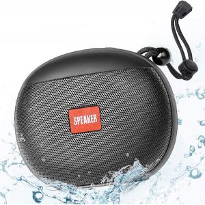 Enceinte Bluetooth Portable, Enceinte Waterproof IPX6 360° HD Stéréo, Haut-Parleur Bluetooth 5.0 sans Fil 12W Subwoofer, Autonomie 12H Mains Libres Téléphone Support Radio FM, USB, TF - Neuf