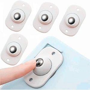 Lot de 8 mini roulettes pour meubles, petites roulettes universelles autocollantes, pivotantes à 360 degrés, avec poulie à billes, pour petits meubles - Neuf