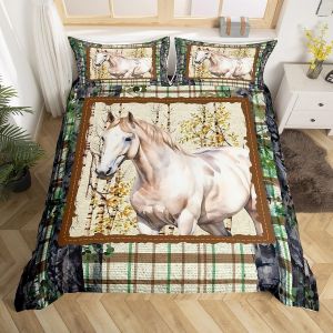 Housse De Couette Homewish Motif Vache À Longues Cornes, Cadeaux Pour Hommes, Parure De Lit Double Pour Filles, Housse De Couette Motif Taureau, Animaux De L'ouest, Ca - Neuf
