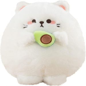 Peluche de gato kawaii (blanco, 25 cm), regalo de cumpleaños de carnaval para amigos - Neuf