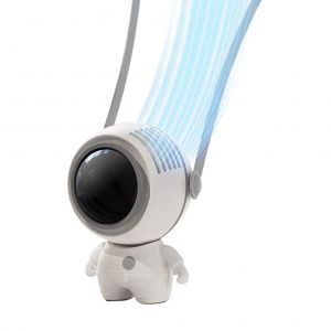 Ventilateur de cou portable en forme d'astronaute, mini ventilateur sans pales pour voyage en plein air, camping, parc - Neuf