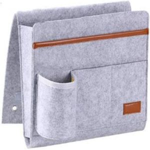 Pochette De Lit En Feutre Gris, Organiseur Pour Lit, Canapé, Table De Chevet Suspendue-Générique - Neuf