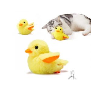 Canard En Peluche Interactif Pour Chats Avec Battement D'ailes Et Son - Neuf