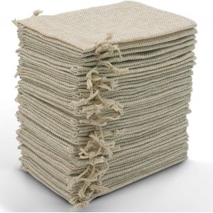 Subzonal-30pcs 10x15cm Sachets En Jute, Pochettes En Lin, Sac Cadeau R&eacute;utilisable, Sacs En Jute Avec Cordon De Serrage Pour Bijoux F&ecirc;te Anniversaire No&euml;l Mariage Diy (Couleur Primaire) - Neuf