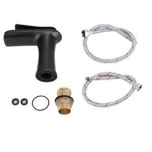 HJLIAN Robinet de salle de bain cascade mitigeur monotrou (ORB noir US 3/8"C ou 9/16") - Neuf