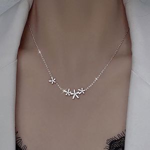 Kal-Collier Fleur En Cristal Collier Cz Étincelant Collier Floral Argenté Collier Zircone Cubique Brillant Collier Mariage Collier Ras Du Cou Chaîne Bijoux Pour Femmes Et Filles Cadeaux - Neuf