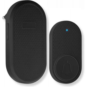 Huej-Sonnette Sans Fil Pour Extérieur Imperméable - Longue Portée,Volume Réglable,Installation Facile,Idéale Pour La Maison Et La Porte - Sonnette Maison - Campainha Sem Fios Extérieur - Bouton So - Neuf