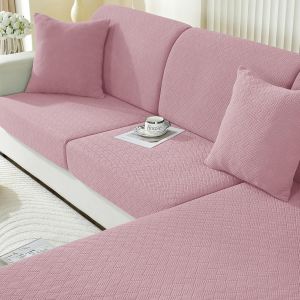 Tianyi-Housse Assise Canapé Extensible, Housse Dossier Canapé, Universelle Housse Coussin Canape, Protection Meubles Couvre Pour Canapé Antidérapante Couverture Canape (1 Place*2, Rose) - Neuf
