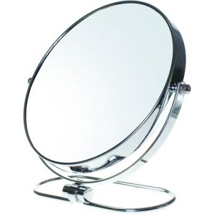 Folding Makeup Mirror, 10 Magnification, 8 Inch Cosmetic On Stand For Bedroom And Travel, Diameter 20 Cm Table, Double Face Rotating Shaving, Tkd3125-10x - Neuf