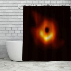 Hjlian Ensemble De 4 Rideaux De Douche Impermeables Et Antiderapants, Housse De Toilette, Tapis De Salle De Bain - Neuf