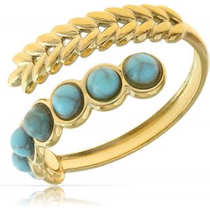 Kal-Bague Boh&egrave;me Pour Femme En Acier Inoxydable Chirurgical - R&eacute;glable - Bijou Boh&egrave;me - &Eacute;tanche - Accessoire De Festival - Neuf