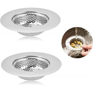 SEPT-Lot de 2 tamis d'&eacute;vier en acier inoxydable pour &eacute;vier de cuisine - Protection anti-obstruction - Pour &eacute;vier de cuisine et attrape-cheveux (7,2 x 3,5 x 1,5 cm) - Neuf