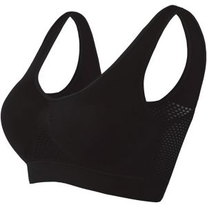 Padded Bras For Women Moderate Impact Plus Size Generous Chest Push-Up Seamless Breathable Yoga Running Crop Top.[F470] - Neuf