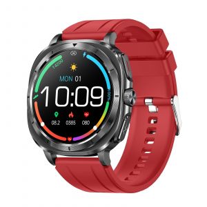 Montre Connectée Écran Amoled 1.43 Pouces Suivi Santé Étanche Rouge Rouge Yonis - Neuf