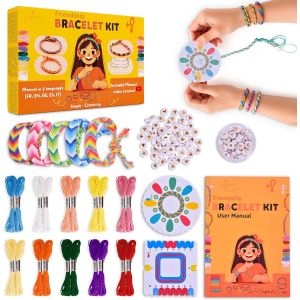 Kalanka-Kit Bracelet Bresilien Cadeau Fille 8 Ans 9 Ans 10 Ans Kits De Loisirs Créatifs Activité Manuelle Enfant Machine Bracelet Bresilien Bricolage Enfant Jouet Créatif Cadeau Anniversaire - Neuf