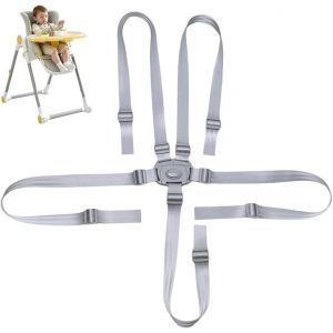 1 Pcs Harnais 5 Points Pour Poussette, Sangle De S&eacute;curit&eacute; Pour Chaise Haute, Harnais Chaise Haute, Ajustable Ceinture De S&eacute;curit&eacute; Pour Poussette, Pour Chaise Haute B&eacute;b&eacute; Landau - Neuf