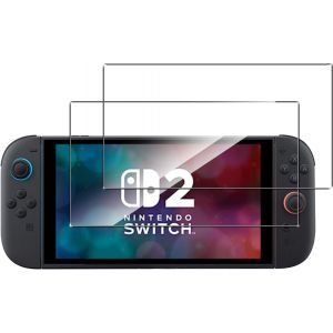 [Lot de 2 Verre Tremp&eacute; pour Nintendo Switch 2 Model 2025. 0.26mm Film de Protection D'&eacute;cran avec Haute Transparence &agrave; 99%. Anti-trace Protecteur avec Duret&eacute; 9H Glass pour Nintendo Switch 2 - Neuf