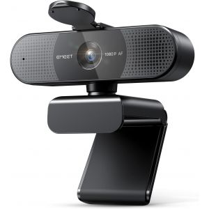 KALANKA-HD WebcamC960 AF 1080P Webcam avec Cache-Objectif & Double Microphone, 360 &deg; Cam&eacute;ra en Streaming avec PDAF Correction Automatique de la lLumi&egrave;re, Plug & Play, Webcam Id&eacute;al pour Win10, Mac OS - Neuf