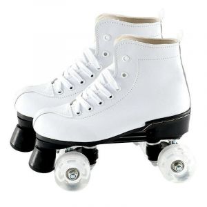 Femmes Hommes Skate Gear Soft Boot Roller Skate Retro High Top Design Int&eacute;rieur Ext&eacute;rieur Avec Lumi&egrave;re Avec Lampe,Blanc,45 - Neuf