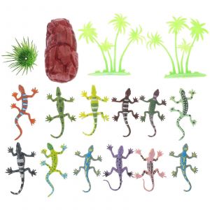 Lot de 12 mini-lezards artificiels, modele animal, decoration de maison, jouet educatif pour la maison, le bureau et le jardin - Neuf