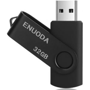 Clé Usb 32 Go Usb 2.0 Flash Drive Stockage Rotation Disque Mémoire Stick Avec Lumière Led (Noir)[CLE8110033] - Neuf