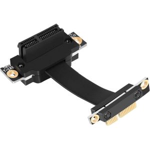 Câble Riser PCIE X1 Dual 90° à Angle Droit PCIe 3.0 X1 X1 8 Gbit/s PCI Express 1X Carte de-5 cm - Neuf