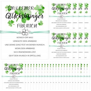 Lot De 12 Bracelets Porte-Bonheur Tr&egrave;fle &Agrave; Quatre Feuilles Bracelet Porte-Bonheur Tr&egrave;fle &Agrave; Quatre Feuilles Bracelet R&eacute;glable - Cordon Vert Fait &Agrave; La Main - Avec Cartes - Cadeau[Bra9203243] - Neuf