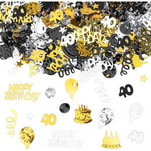 Confettis 40 ans D&iquest;&iquest;coration d'anniversaire 40 ans Femmes Hommes Confettis 40 ans D&iquest;&iquest;coration de table 40 ans D&iquest;&iquest;coration de table 40 ans Confettis &iquest;&iquest; dispersion - Neuf