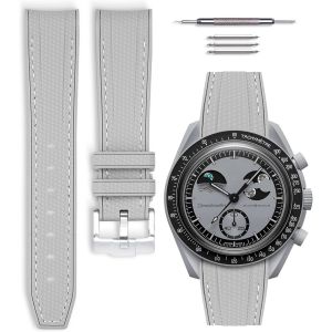 Kal-Bracelet De Montre Caoutchouc Compatible Avec Omega X Swatch Moonswatch 20mm - Neuf