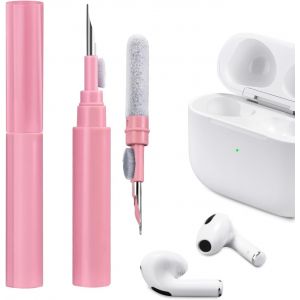 LORANKA-Kit Nettoyage pour AirPods 4 AirPods Pro 2 2022 AirPods 3 AirPods Pro AirPods 2 AirPods 1, 3 en 1 Kit de Nettoyage Multifonction pour &eacute;couteurs pour Apple AirPods iPhone Camera Keyboard-Rosa - Neuf