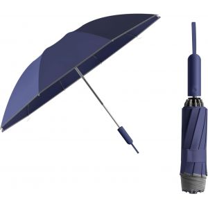 Meimie-Parapluie Pliable Inversé Avec Poignée En Relief,Ouverture/Fermeture Automatique,Protection Contre La Pluie/Le Soleil/99 Uv/Bloquant Upf 50,Compact,Coupe-Vent/Imperméable,Parasol De Golf Portable - Neuf
