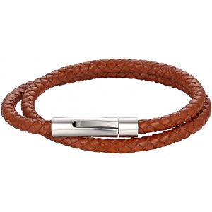 Kal-Bracelet Tress&eacute; Cuir Pour Homme Gar&ccedil;on, Bracelet Manchette Multi Tours Simple Charme Couleur Noir Brun Rouge Blanc Bleu Caf&eacute; Fantaisie Bijoux Cadeaux Anniversaires F&ecirc;te Des P&egrave;res - Neuf