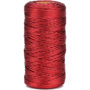 Tianyi-Jijacraft Cordon Métallique De 100 M - Rouge Doré - 1,5 Mm - Pour Bricolage, Emballage Cadeau, Décoration De Noël - Neuf
