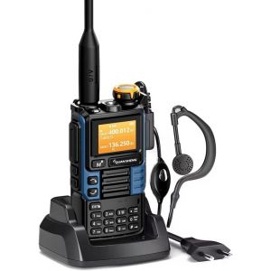 UVK5(99) AM/FM/DTMF Walkie-Talkie 200CH 20-1000MHZ Walkie-Talkie NOAA Weather Forecast with Flash Copy Frequency Tpye-C LCD Display for Hiking Camping Travel Two-Way Radiou2026 (Blue) - Neuf